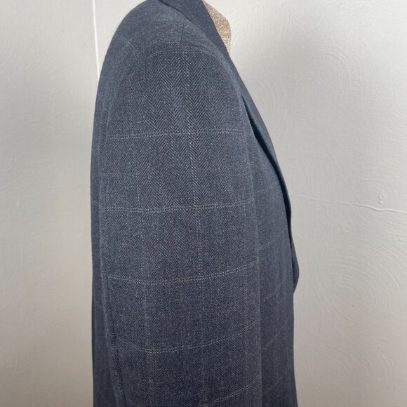 Mens Two-Button Wool Blazer With Checkered Pattern - 40R Lauren Ralph Lauren - Picture 4 of 14